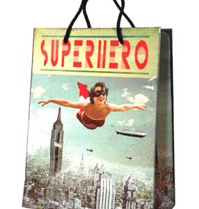 Sac cadeau Deluxe réutilisable - Modèle SUPERHERO Girl