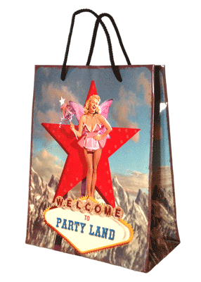 Sac cadeau Deluxe réutilisable - Modèle Welcome to Party Land