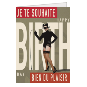 Carte postale dépliante Bikini - Happy Birthday - Je te souhaite bien du plaisir