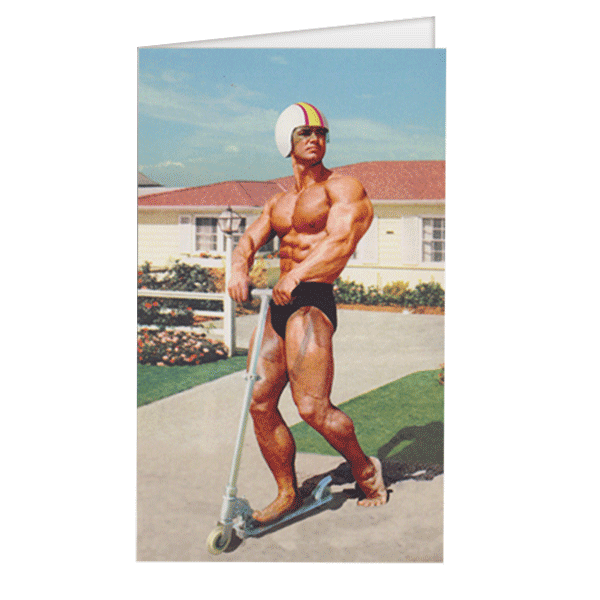 Carte postale dépliante Bikini - Hunky Scooter