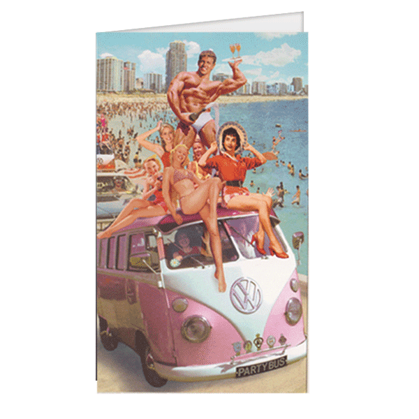 Carte postale dépliante Bikini - Party Bus