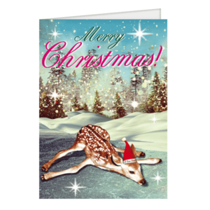 Carte postale dépliante Bikini - Merry Christmas Fawny !