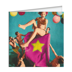 Carte postale dépliante Bikini - Trampoline Girl