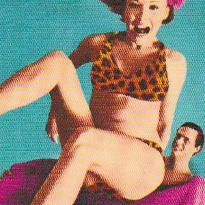Carte postale dépliante Bikini - Trampoline Girl – Image 2
