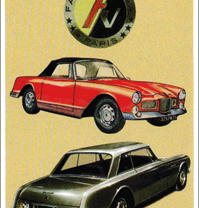 Carte postale - Facel Vega - 10 x 15 cm