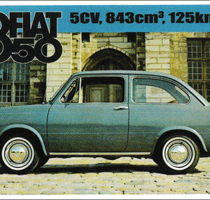Carte postale - Fiat 850 - 10 x 15 cm