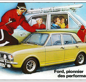 Carte postale - Ford Cortina - Ford, pionnier des performances - 10 x 15 cm