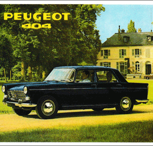 Carte postale - Peugeot 404 - 10 x 15 cm