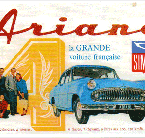 Carte postale - Simca Ariane la grande voiture française - 10 x 15 cm