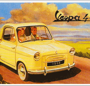 Carte postale - Vespa 400 - 10 x 15 cm