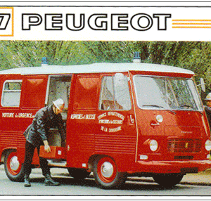 Carte postale - Peugeot J7 Pompiers SDIS de la Dordogne - 10 x 15 cm
