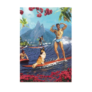 Carte postale Bikini 047 - Surfing with Lassie