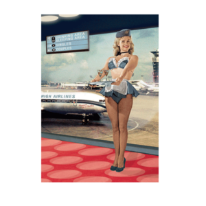 Carte postale Bikini 084 - Mile High Airlines Stewardess