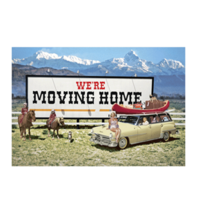 Carte postale Bikini 112 - We're moving home (Nous déménageons)