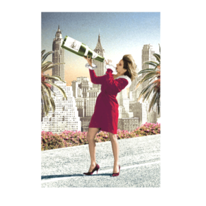 Carte postale Bikini 114 - Big Bottle Girl