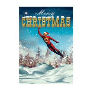 Carte postale Bikini X08 - Le Superhéros de Noël
