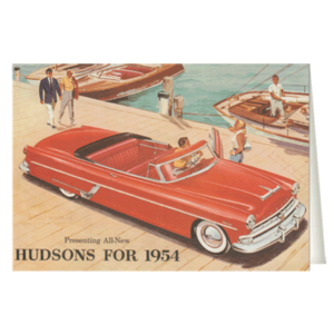 Carte postale dépliante avec enveloppe 10 x 15 - All-New Hudsons for 1954