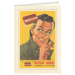 Carte postale dépliante avec enveloppe 10 x 15 - Pasticche CANDIOLI al mentolo - Amica del fumatore