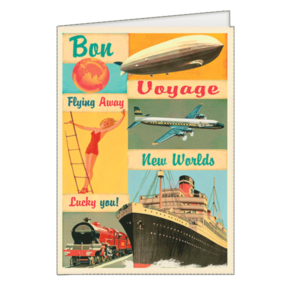 Carte postale dépliante Last Gasp n°06 - Bon voyage - Flying away - New worlds