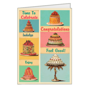 Carte postale dépliante Last Gasp n°09 - Time to celebrate - Congratulations - Feel good