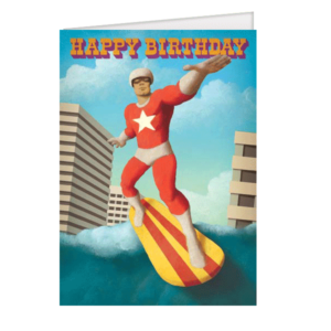 Carte postale dépliante - Happy Birthday Surfer Boy