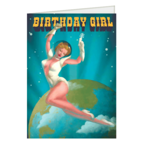 Carte postale dépliante - Birthday Girl from Outer Space