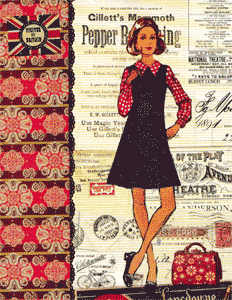 Carte postale série 70's mode - Jennie - 10,5 x 14 cm