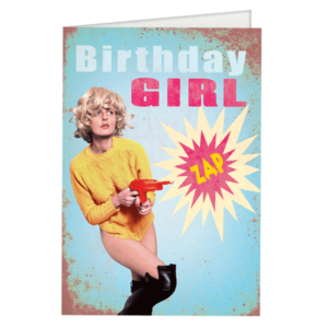 Carte postale dépliante ZAP n°03 - Birthday Girl - 10 x 17 cm avec enveloppe