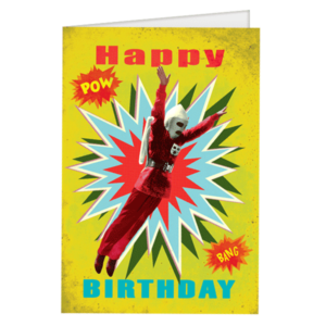 Carte postale dépliante ZAP n°04 - Happy Birthday ROCKET-MAN - 10 x 17 cm avec enveloppe