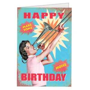 Carte postale dépliante ZAP n°09 - Happy Birthday - Make some noise* - 10 x 17 cm avec enveloppe
