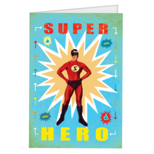 Carte postale dépliante ZAP n°11 - SUPERHERO - 10 x 17 cm avec enveloppe