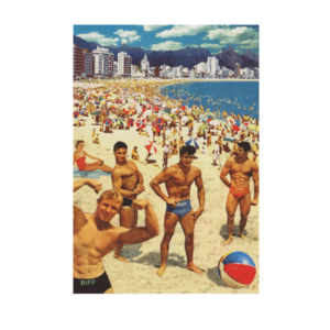 Carte postale Bikini 008 - Muscle beach
