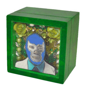 Boite-niche artisanale LUCHA LIBRE - 9 x 9 x 7 cm
