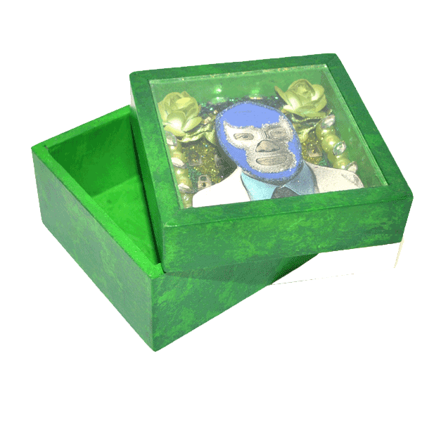 Boite-niche artisanale LUCHA LIBRE - 9 x 9 x 7 cm – Image 3