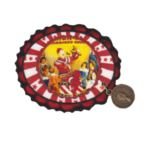 Grande broche ovale Clown – Fabrication artisanale