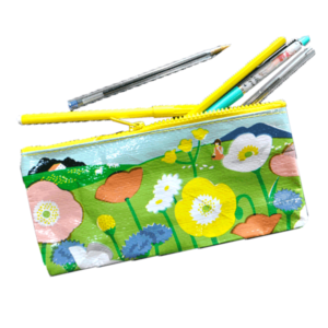 Trousse à crayons (ou autres trucs) - Modèle POPPIES - Blue Q