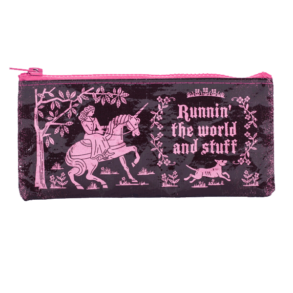 Trousse à crayons (ou autres trucs) - Modèle LICORNE "Running the World and stuff*" - Blue Q – Image 2