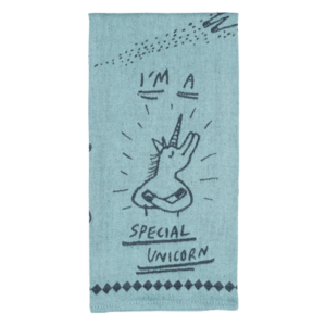 Torchon 100% coton - Modèle I'M A SPECIAL UNICORN* - Blue Q