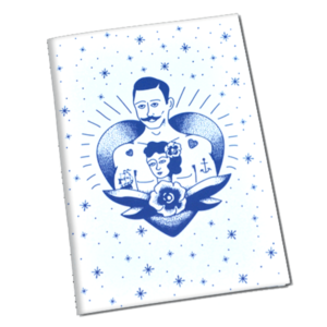 Petit cahier Kitsch Kitchen - Tattoo MOUSTACHE - Format A5 - 21 x 15 cm