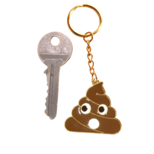 Porte-clés émaillé Emoji POOP