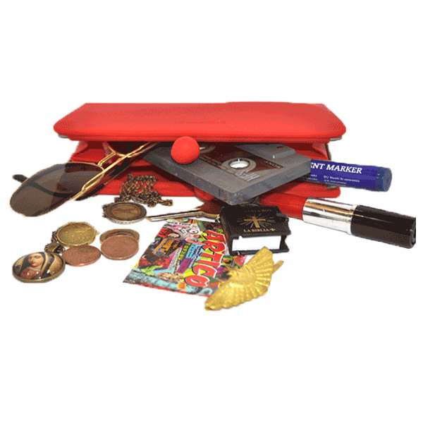 Portefeuille/ Compagnon à soufflet POCHI SEPA - Coloris rouge – Image 2