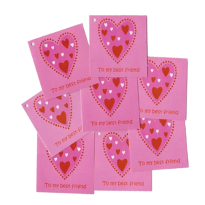 8 petites cartes pliées pour cadeaux Rice