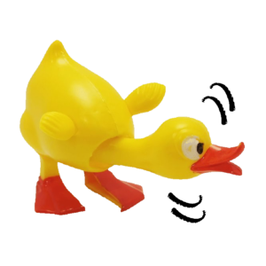 Le canard qui remue la tête - Un joujou rétro fabriqué en Allemagne