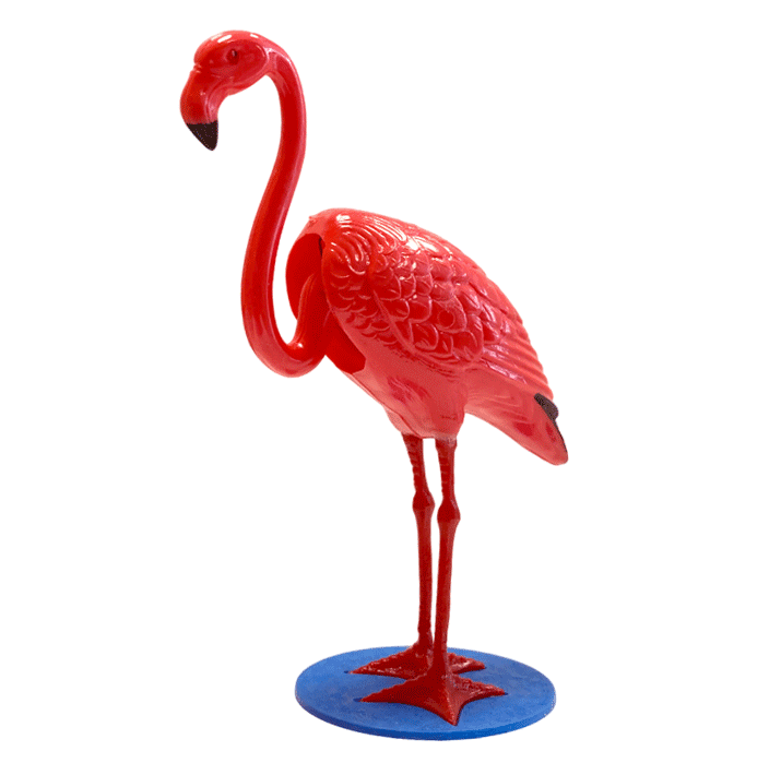 Le Flamant rose qui hoche la tête - Un joujou rétro fabriqué en Allemagne – Image 3