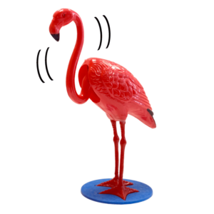 Le Flamant rose qui hoche la tête - Un joujou rétro fabriqué en Allemagne