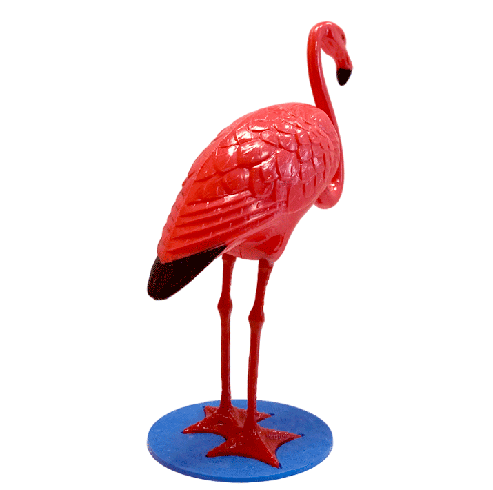 Le Flamant rose qui hoche la tête - Un joujou rétro fabriqué en Allemagne – Image 2