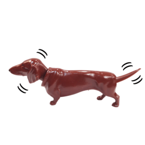 Le chien-saucisse qui hoche la tête – MARRON - Un joujou rétro fabriqué en Allemagne