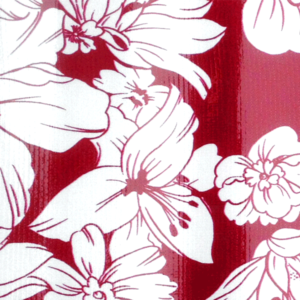 Toile cirée mexicaine largeur 120 cm FLORES SILVESTRES Bordeaux - Le mètre 12€ – Image 3