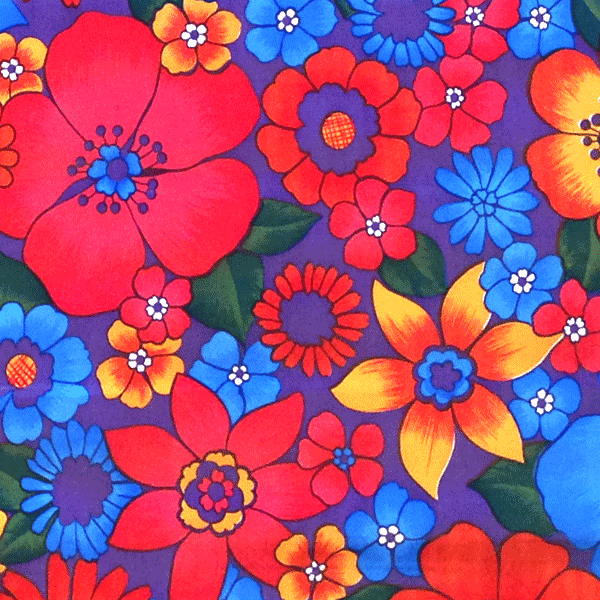 Toile cirée mexicaine largeur 120 cm FLOWER RAIN* Violet - Le mètre 12€ – Image 2