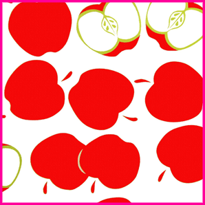 Toile cirée mexicaine largeur 120 cm MANZANAS Rouge - Le mètre 12€
